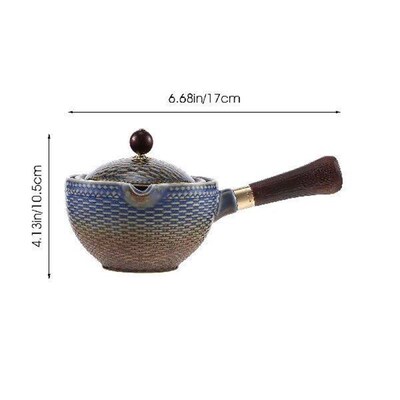 Ceramic Side Handle Jug Loose Tea Brewing Teapot Rotatable