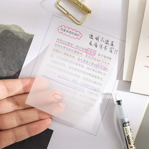 high quality transparent sticky note memo 透明便利贴便签
