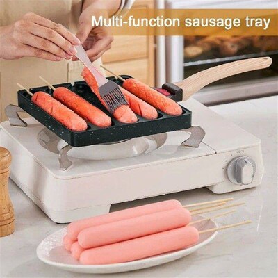 5 Grids Sausage Cooking Tool Pre-Seasoned Grilled Sausage