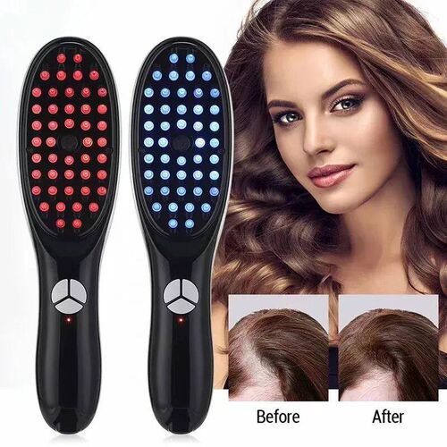 Alwafore Electric Massage Comb Blue Red Light Therapy Vibrat