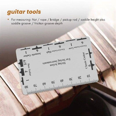 Guitar Neck Notched Straight Edge Luthiers Tool with String