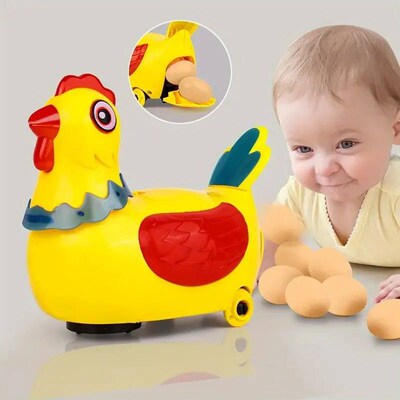 Kids Electric Hen Laying Eggs Walking Toy Music Interactive