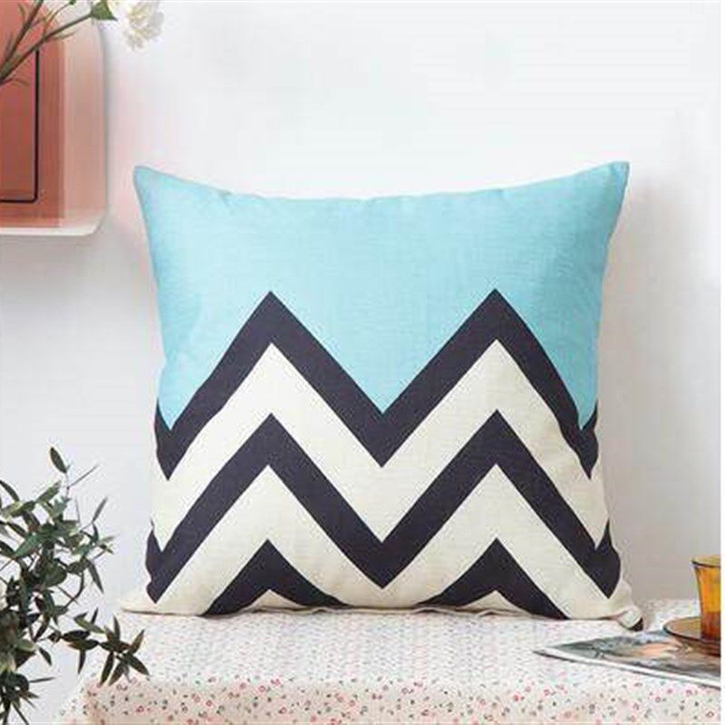 Stripes Cotton Pillow Case Sofa Throw Square Cushion Cover thumbnail 3