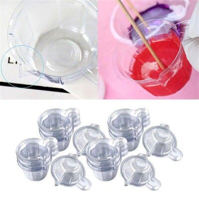 Bulk 100 Pieces Plastic Disposable Cups for Epoxy Resin Mold