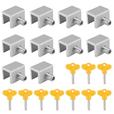 10 Set Sliding Sash Stopper Cabinet Locks Straps Doors