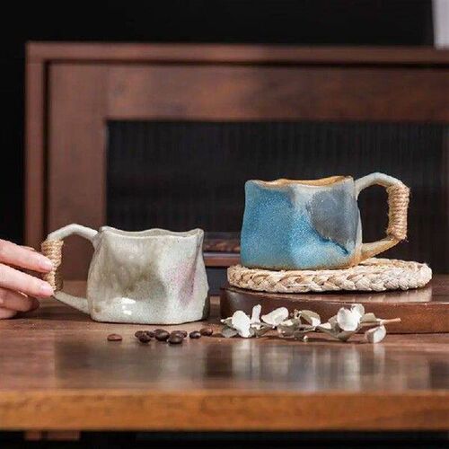 2024 New Arrival Ceramic Coffee Cup Handmade Japanese Retro