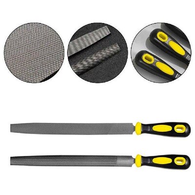 2Pcs 6inch Soft Grip Various Engineers Metal File Set Heavy