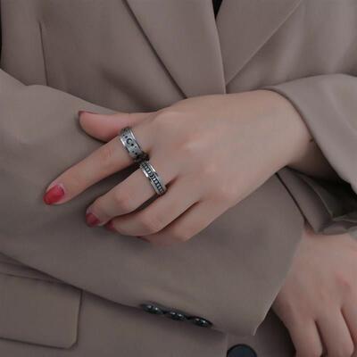 Anxiety Ring For Women Men Moon Fidgets Rings 2022 Trend Pun