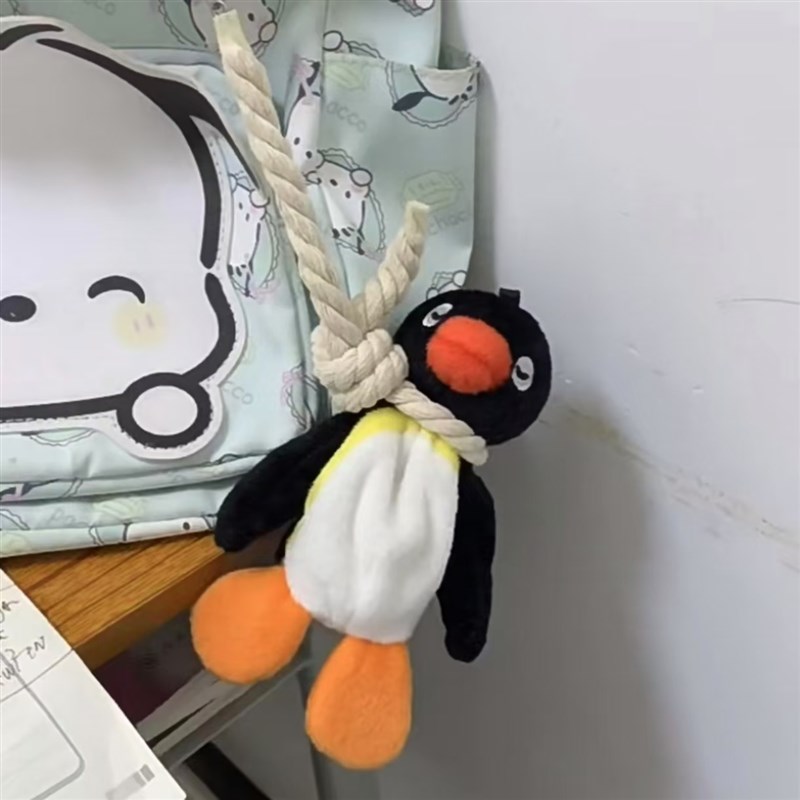 pingu挂件企鹅吊索毛绒玩具玩偶搞怪公仔背包书包钥匙扣包包挂饰图片