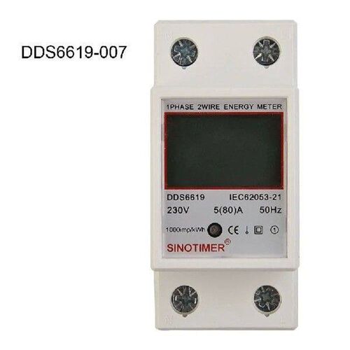 LCD Digital Watt hour Meter DDS6619 Single Phase 5 80A 230V