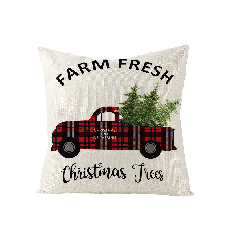 Christmas decoration cover 45*45 Pillowcase sofa cushions Ho图片