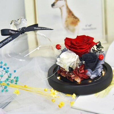 Glass cover eternal flower gift Eternal flower gift symbol o