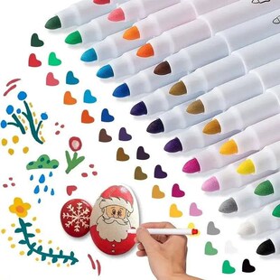 Acrylic Paint Pens Markers Permanent 24 Colors Fine Tip For