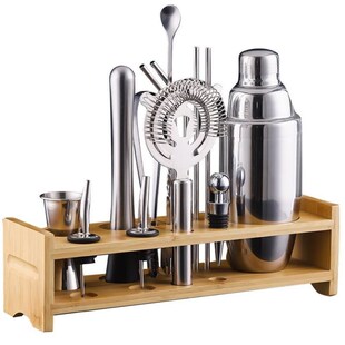 Bartender Kit 9 Piece Boston Cocktail Shaker Stainless Steel