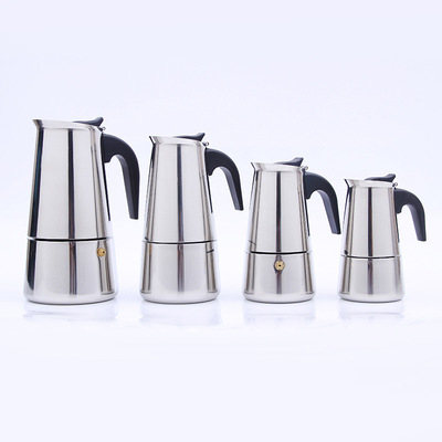 stainless steel mocha pot coffee pot maker machine 100-450ml