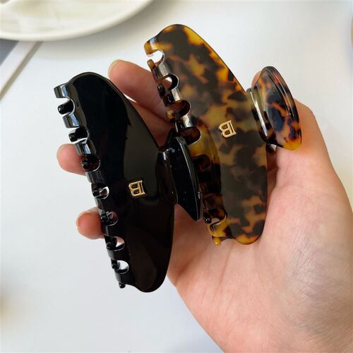 Korean New Fashion 9CM Metallic Letter B Acetic Acid Leopard