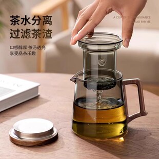 玻璃茶壶泡茶家用加厚耐高温泡茶壶小茶壶单壶办公室一人独饮茶具