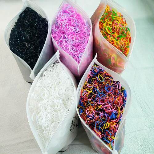 500pcs Girls Colourful Disposable Rubber Band Elastic Hair B