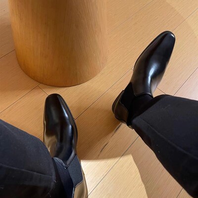 Leather Formal Chelsea Boots For Men Winter Warm Shoes 38-45