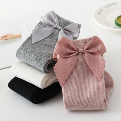 2023 Baby Girls Socks New Toddlers Girl Big Bow Knee High Lo
