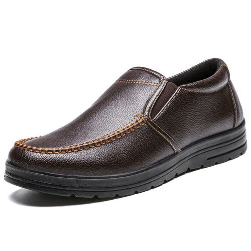 Men Loafers Light Leather Casual Shoes Male Outdoor Walking