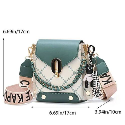 Womens Bag Chain Leather Diamond Lattice Daily Commuter Cro