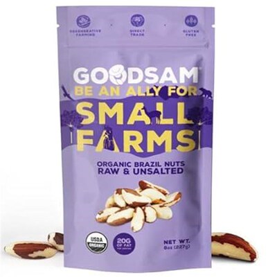 GoodSAM Organic Raw Brazil Nuts 0.5lb, Unsalted, Gluten F