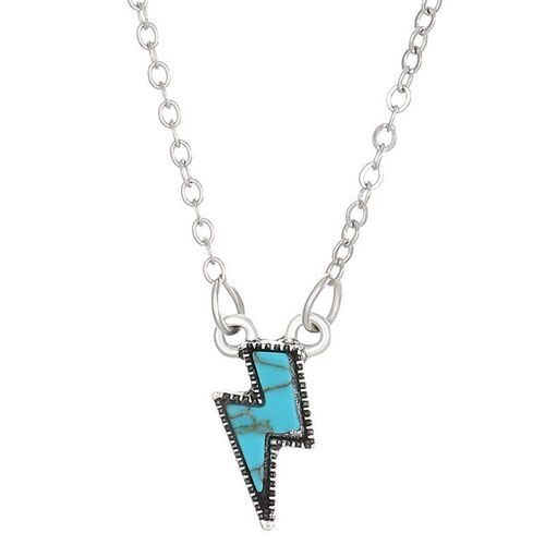Retro Lightning Punk Pendant Bohemian Turquoise Simple Versa