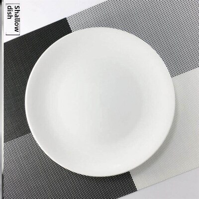 1 pure white round plates Dinner plate home cerami 1