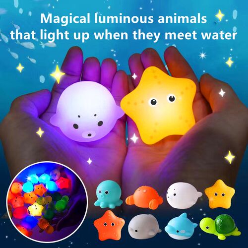 2023 Baby Bath Toys Bathtub LED Light Up Toys Colorful Chang