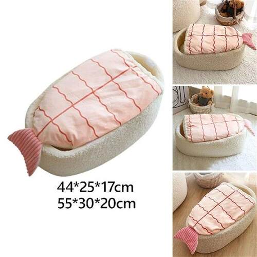 Sushi Shaped Cat Bed Kitten Bed Warm Hideout Soft