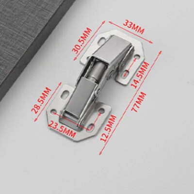 4/6/10PCS 90 Degree Cabinet Hinges No-Drilling HoleHydraulic