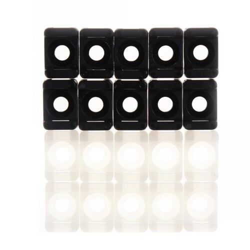 100PCs 4.6mm Cable Tie Mount Wire Buddle Saddle Type Plastic