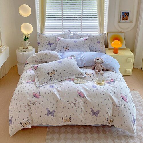 4pc bedsheet sets blanket duvet cover bed sheet linen double