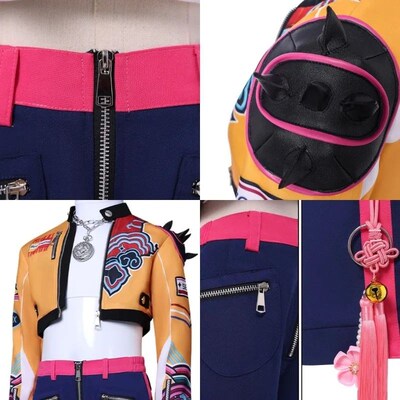 Kids Kpop Demon Hunters Rumi Zoey Mira Cosplay Costume Idol