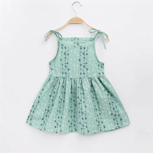 2023 Summer Girls Korean Version Strappy Dress Kids Pink Sle