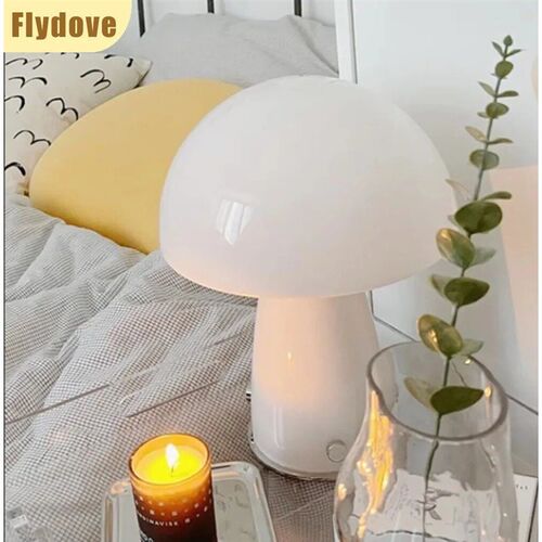 Tri Color USB Wired Plug LED Mushroom Table Lamp Creative Co