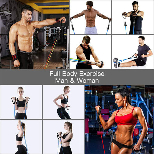 11Pcs/Set Latex Resistance Bands Crossfit Training Exercise