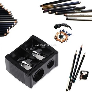 2 Holes Cosmetic Pencil Sharpener for Eyebrow Lip Liner Eyel