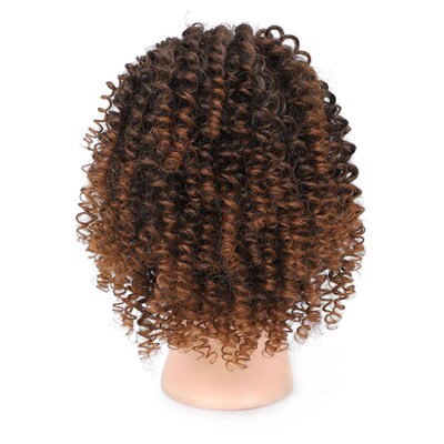 Afro Wig Women Small Curly Fluffy Short Curly Hair Chemical