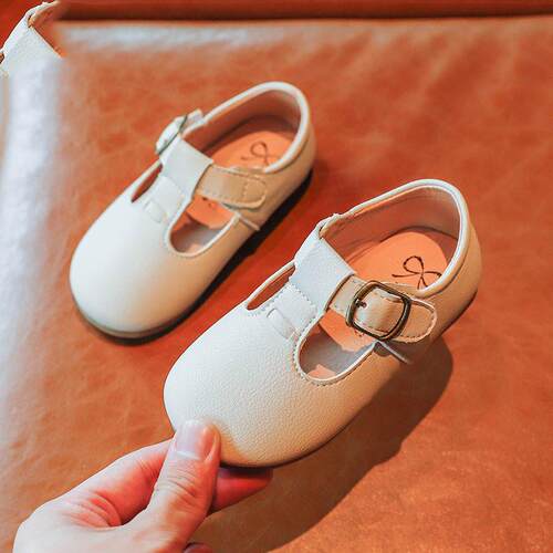 Autumn Girls Leather Shoes Fashion Solid Color Baby Girl Sho