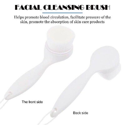 Face Brush Scrubber Facial Cleansing Tool White Exfoliator