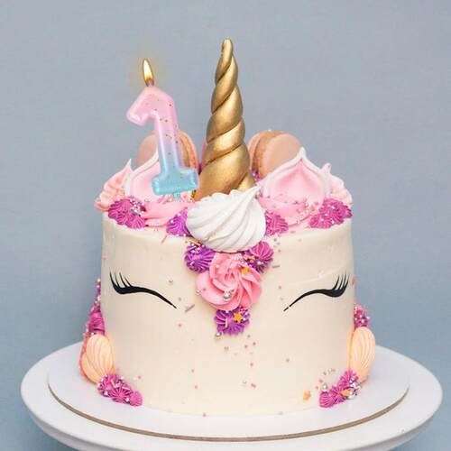 Happy Birthday Cake Decorated Interstellar Digital Colorful