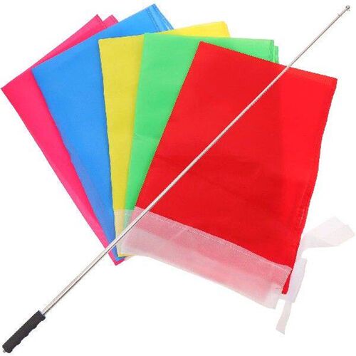 10 Pieces 40x60cm Color Flags with 1 2m Retractable