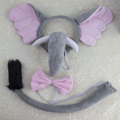 Childrens Cute Headband Winter Little Elephant Wide Fuzzy He