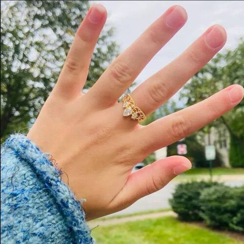 Rapunzel Crown Rings Princess Ring for Woman Fashion Wedding
