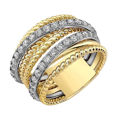 Chen Rui multi-circle combination tend punk style mens ring
