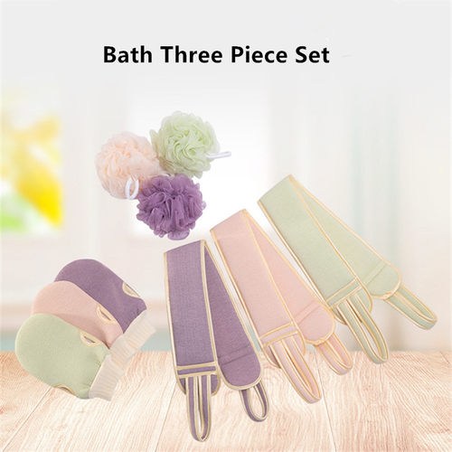3Pcs/Set Body Cleaning Washcloth Soft Brush Home Hotel Bathr