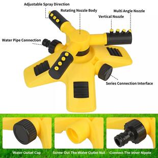 Garden Sprinkler 360 Rotation Irrigation Watering System A