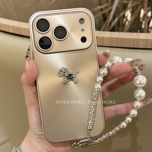 ins奢华极光立体闪钻小马手机壳